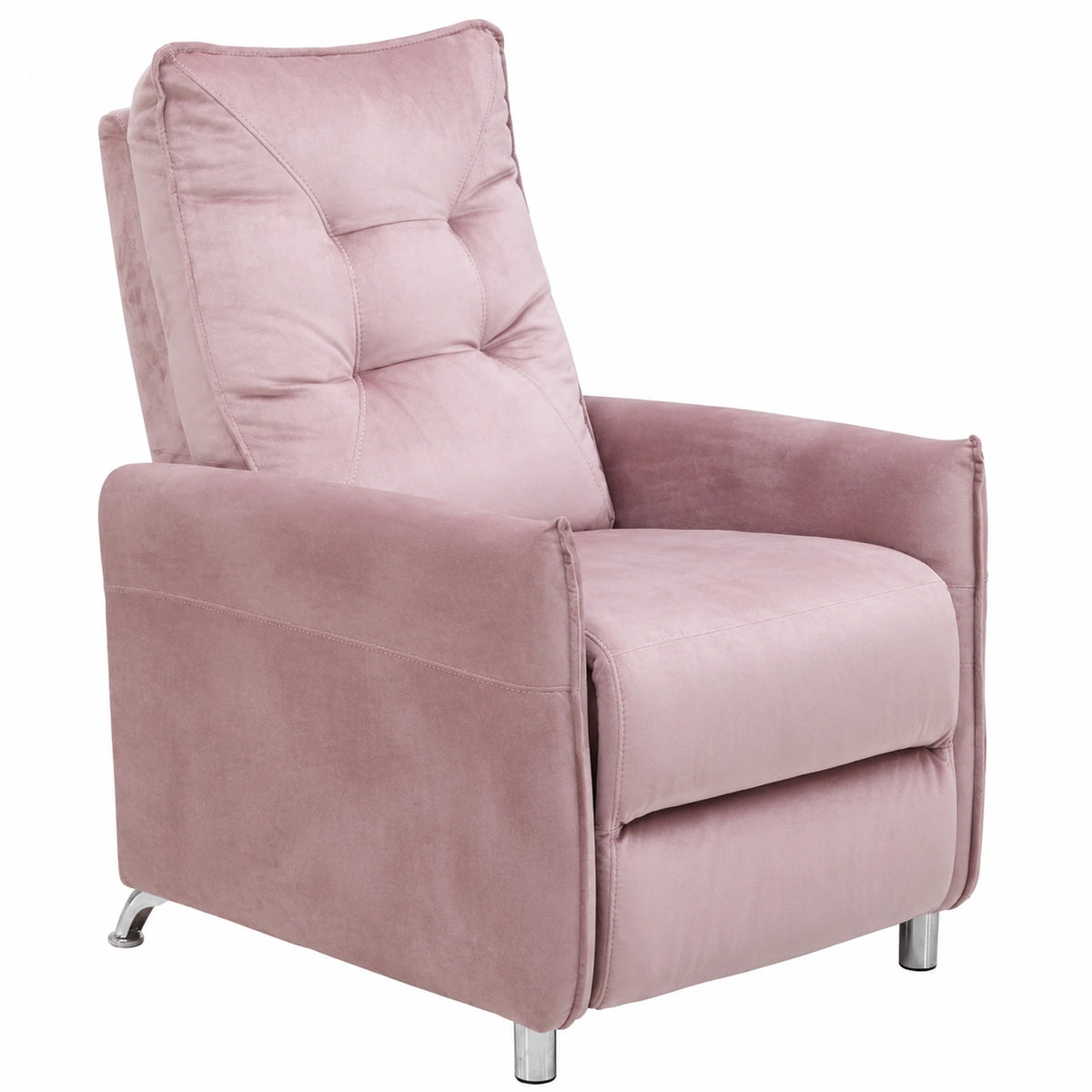 Sillón Relax Tapizado en Terciopelo Reclinable Manualmente Lui