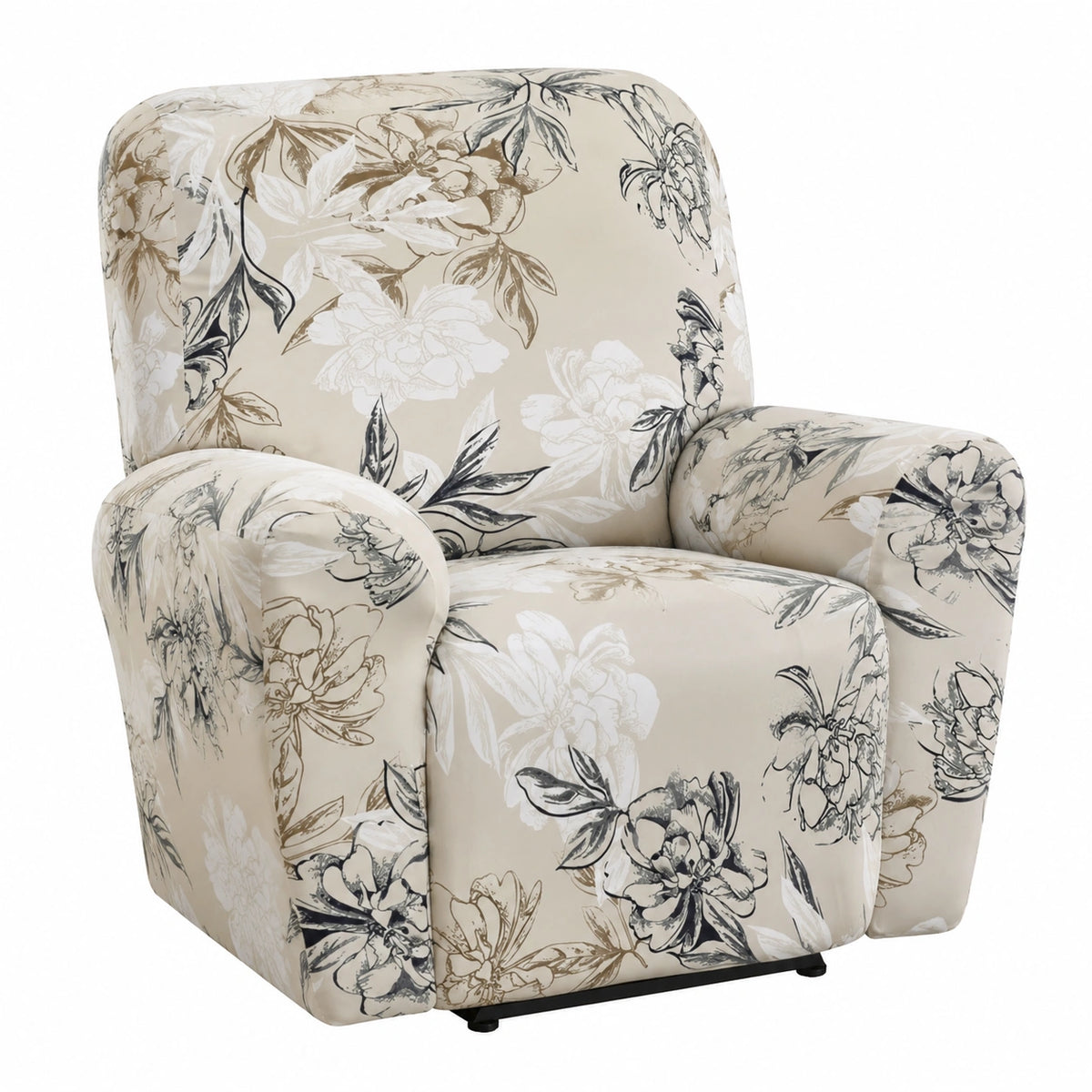 Funda Elástica de 4 Piezas para Sillón Reclinable con Diseño Floral