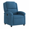 Sillón Reclinable Ergonómico de Terciopelo Azul para Salón