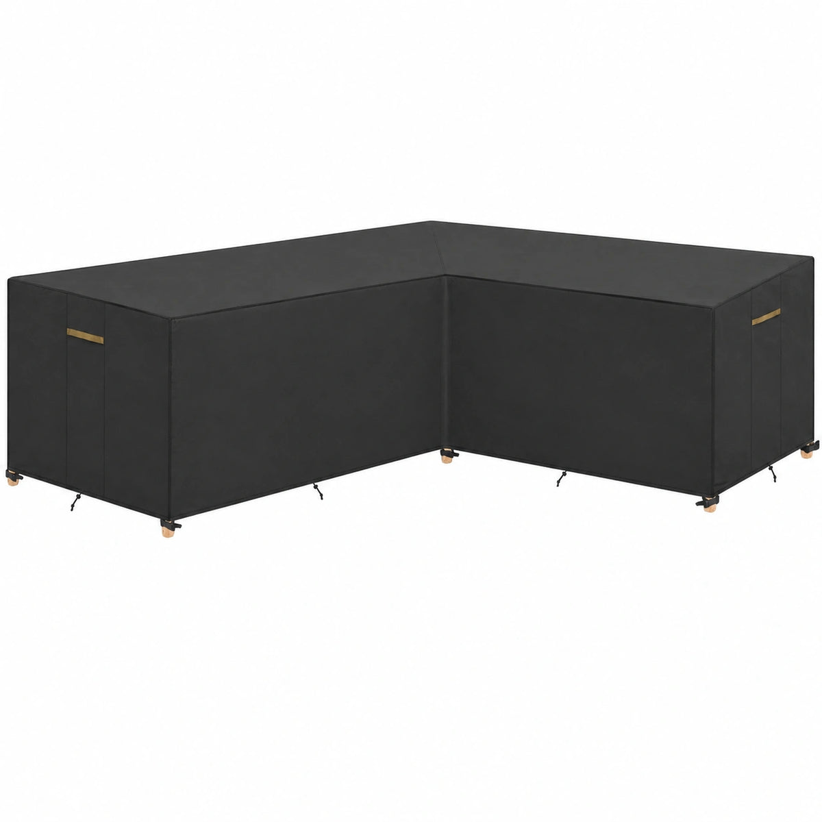 VANSHEIM Cubierta Impermeable para Sofá Esquinero de Jardín con Ventilación y Ajuste, 270x270x90/80cm
