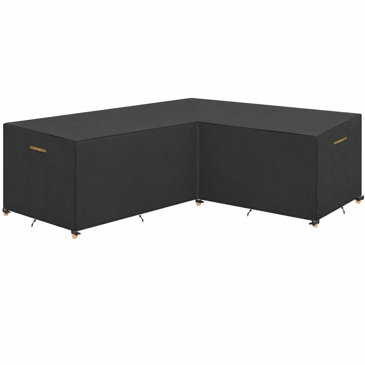 VANSHEIM Cubierta Impermeable para Sofá Esquinero de Jardín con Ventilación y Ajuste, 270x270x90/80cm