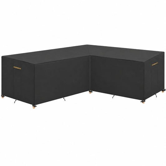 VANSHEIM Cubierta Impermeable para Sofá Esquinero de Jardín con Ventilación y Ajuste, 270x270x90/80cm