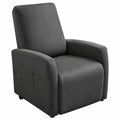 Cubierta elástica impermeable para sillón relax con bolsillos, 4 piezas, gris oscuro
