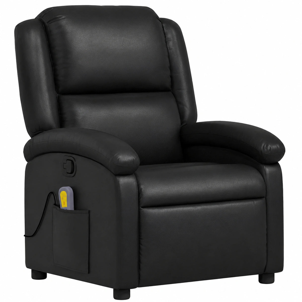 Sofá Reclinable de Masaje Sintético Negro para Salón