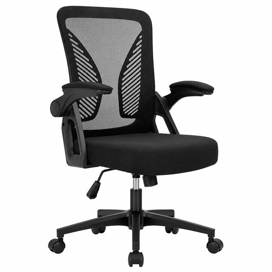Silla Ergonómica para Oficina Milacyee, Apoyabrazos Ajustables, Soporte Lumbar, Inclinación de 120°, Malla Transpirable, Rotación 360°, Carga Máxima 102kg, Color Negro