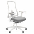 Silla de Oficina Ergonómica ProtoArc Flexer Pro, Respaldo de Malla, Inclinación Adaptativa, Asiento Transpirable, Brazos Ajustables, Color Blanco