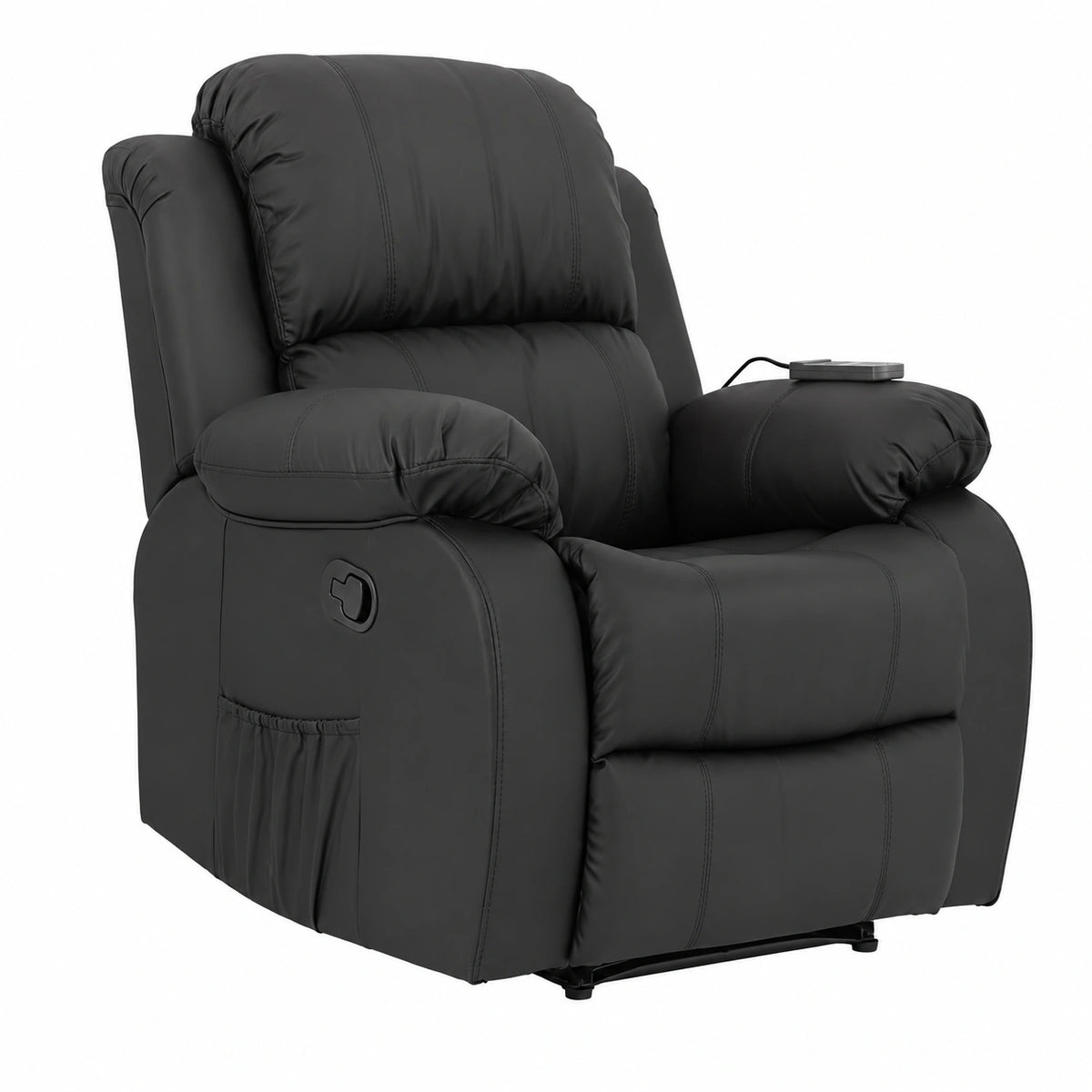Sillón de Masaje Reclinable con Calor y 8 Motores - Negro