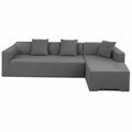 Funda Elástica para Sofá Esquinero 3+2, Protector de Chaise Longue Lavable