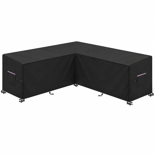 Cubierta Impermeable para Sofá de Jardín en Forma de L, Tela Oxford 420D, 210x300x102x80/60cm