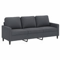 Sofá de Terciopelo Gris Oscuro de 3 Plazas, 180 cm