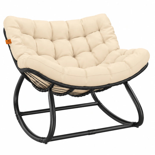 Sillón Mecedora KESSER Ergonómico para Interiores y Exteriores, Soporta Hasta 120 kg, Antideslizante y Resistente a la Intemperie