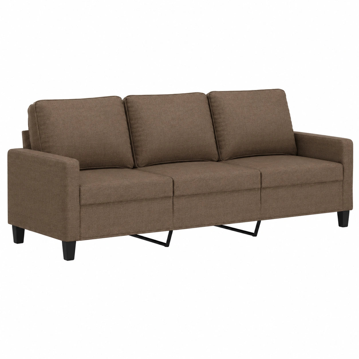 Sofá de Tela para 3 Plazas, Sillón Relax en Color Marrón de 180 cm