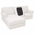 Fundas Elásticas de Terciopelo para Cojín de Sofá, Protector Reemplazable Individual en Blanco