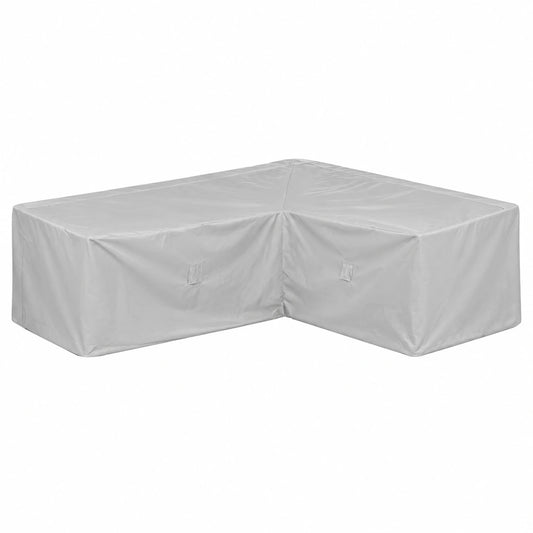 Cubierta impermeable para sofá esquinero de jardín 237x175x80 cm, tela Oxford 600D, gris