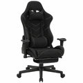 Silla Gaming WOLTU Ergonómica con Reposacabezas, Cojín Lumbar y Reposapiés, Ideal para Videojuegos y Oficina, Color Negro