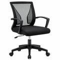 Silla ergonómica de oficina con respaldo de malla y soporte lumbar, ruedas giratorias, capacidad 150kg