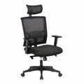 Silla Ergonómica de Oficina Viena con Soporte Lumbar y Brazos Ajustables, Color Negro